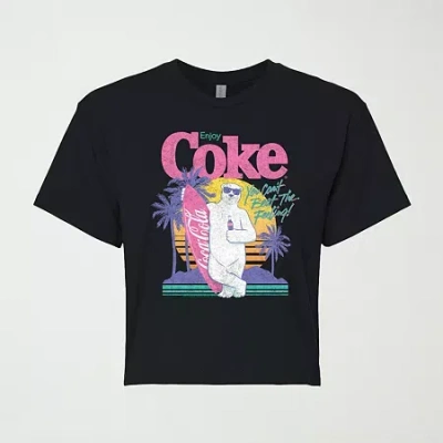 Novelty T-shirts Womens Juniors Crew Neck Short Sleeve Regular Fit Graphic T-shirt In Black