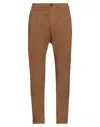 Novemb3r Man Pants Brown Size 29 Cotton, Elastane In Brown