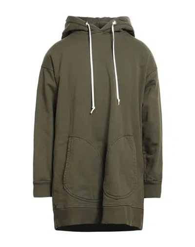 Novemb3r Man Sweatshirt Military Green Size S Cotton