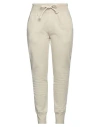 Novemb3r Woman Pants Cream Size L Cotton In White