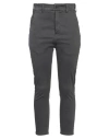 Novemb3r Woman Pants Lead Size 27 Cotton, Elastane In Grey