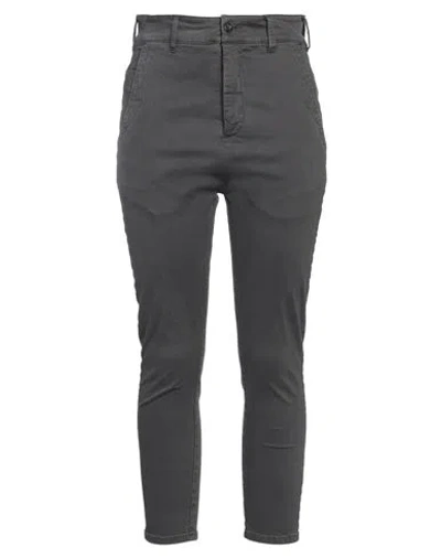 Novemb3r Woman Pants Lead Size 27 Cotton, Elastane In Grey