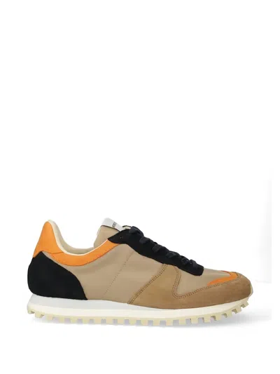Novesta Lace-up Panelled Sneakers In Brown