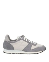 Novesta Man Sneakers Grey Size 8 Leather, Textile Fibers In Gray