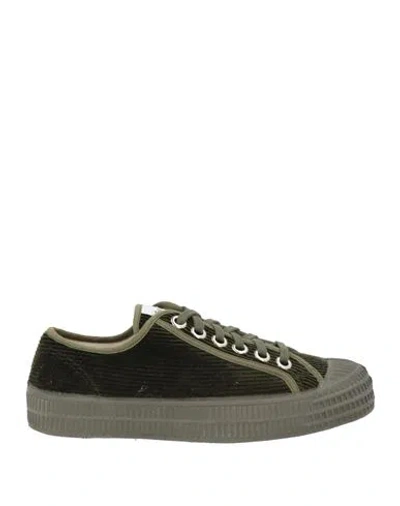Novesta Man Sneakers Sage Green Size 8 Textile Fibers In Multi