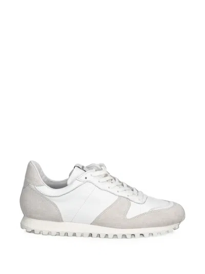 Novesta Marathon Panelled Leather Sneakers In White