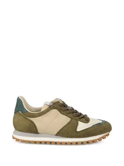 Novesta Panelled Lace-up Sneakers In Green
