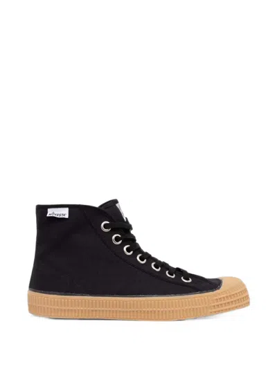 Novesta Star Dribble High-top Canvas Sneakers In Black