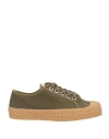 Novesta Woman Sneakers Military Green Size 8 Textile Fibers In Green