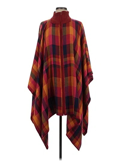 Pre-owned Novica Poncho In Red