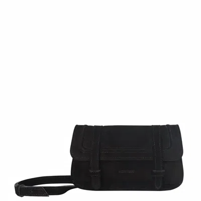 Novinska Women's Suede Belt Bag In Black