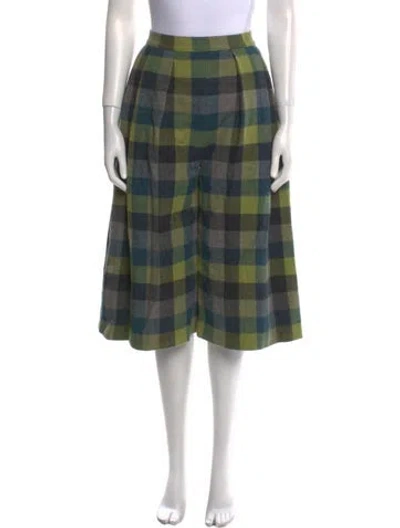 Pre-owned Novis Lambswool Wide Leg Pants In Green