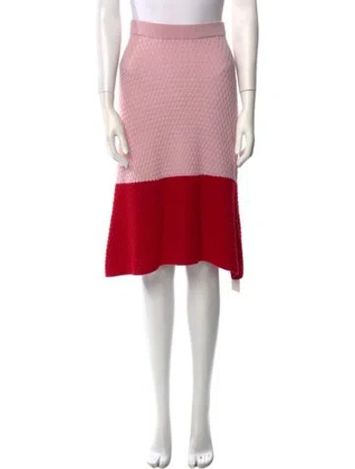 Pre-owned Novis Wool Knee-length Skirt In Red