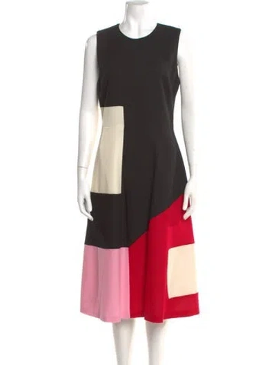 Pre-owned Novis Wool Midi Length Dress In Black