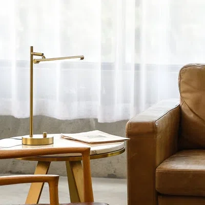 Novogratz 15'' Brass Desk Lamp In Matte Brass