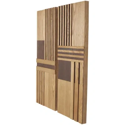 Novogratz - 2 Piece Shadow Box Textual Art Set On Wood In Brown