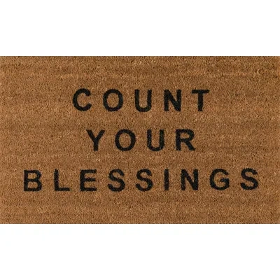 Novogratz Aloha Blessings 30" X 18" Non-slip Indoor / Outdoor Door Mat In Dark Brown,black