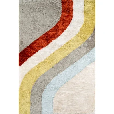 Novogratz Area Rug In Gray,yellow,orange
