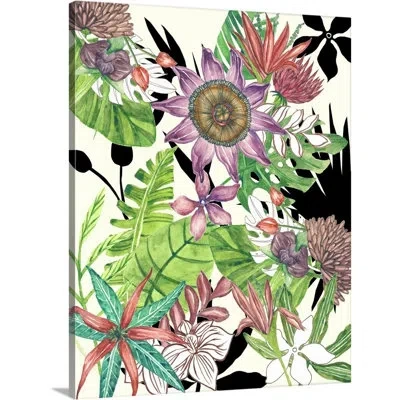 Novogratz 'botanic Abundance I' Framed Painting Print In Wrapped Canvas