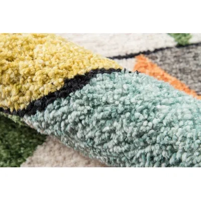 Novogratz Bungalow Geometric Handmade Tufted Gray/brown/green Area Rug