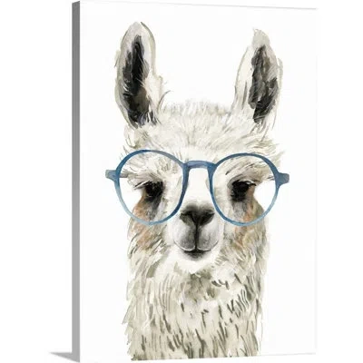 Novogratz 'calculating Llama I' Framed Painting Print In Neutral