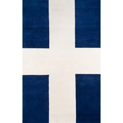 Novogratz Chevalier Hand-tufted Wool Navy Area Rug