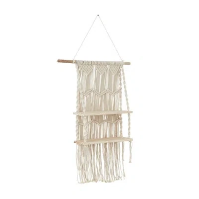 Novogratz Cole And Grey Bohemian Wall Shelf In White