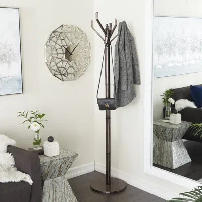 Novogratz Cole And Grey Contemporary Aluminum Coat Rack In Black