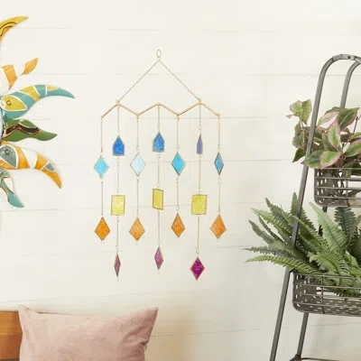 Novogratz Cole And Grey Contemporary Iron Windchime In Multi Color;multi Color