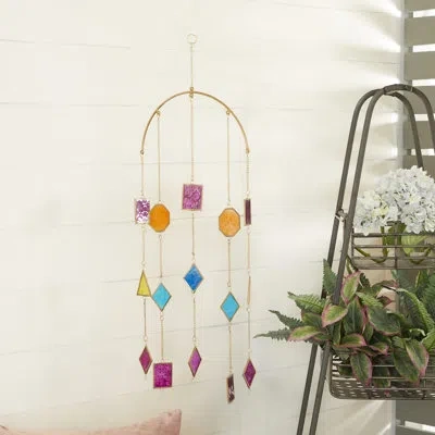 Novogratz Cole And Grey Contemporary Iron Windchime In Multi