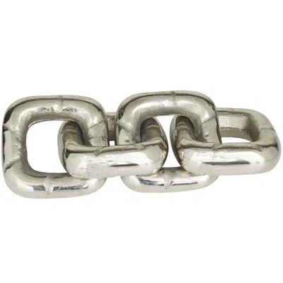 Novogratz Cole And Grey Modern Aluminum Chain Sculpture In Silver