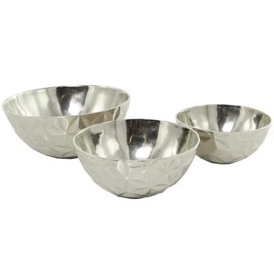 Novogratz Cole And Grey Modern Aluminum Decorative Bowl In Silver