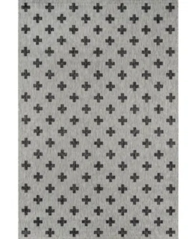 Novogratz Collection Novogratz Villa Vi-01 Gray 6'7" X 9'6" Outdoor Area Rug In Grey
