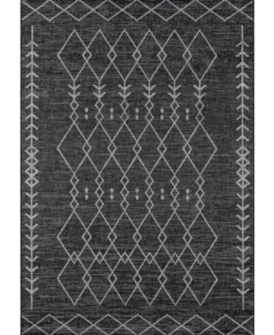 Novogratz Collection Novogratz Villa Vi-08 Charcoal 3'11" X 5'7" Outdoor Area Rug