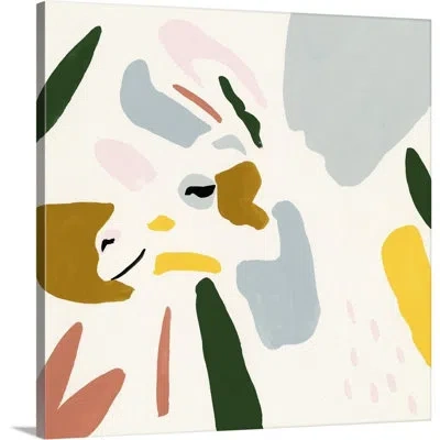 Novogratz 'color Block Llama Iv' Framed Painting Print In Wrapped Canvas