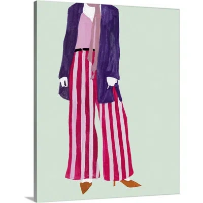 Novogratz 'color Me Stripes I' Framed Painting Print In Wrapped Canvas