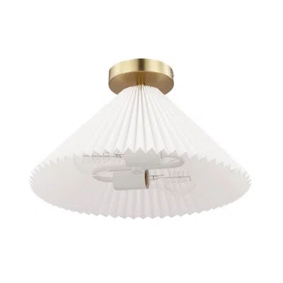 Novogratz Delphine Flush Mount In White,gold