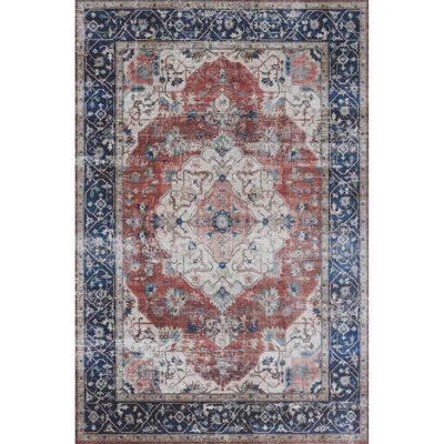 Novogratz Doheny Oriental Red/blue/white Area Rug In Red,blue,white