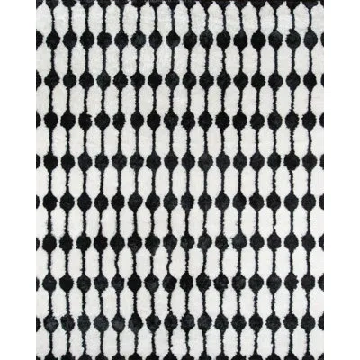 Novogratz Geometric Handmade Black/ivory Area Rug In Black,ivory