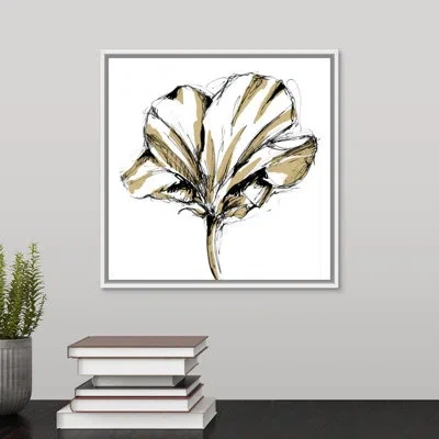 Novogratz 'gold Tulip Iv' By The  - Drawing Print On Canvas In Wrapped Canvas