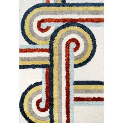 Novogratz Handmade Area Rug In Blue;red;yellow