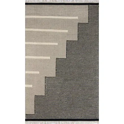 Novogratz Handmade Flatweave Wool Area Rug In Black