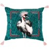 Novogratz Just Say No Throw Pillow In Teal Blue