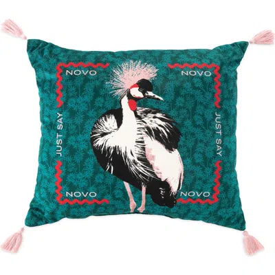 Novogratz Just Say No Throw Pillow In Teal Blue
