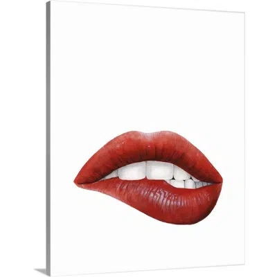 Novogratz 'kiss Ii' Framed Graphic Art Print In Wrapped Canvas