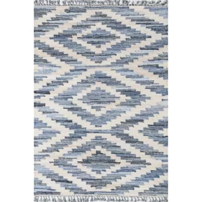 Novogratz Laguna Geometric Indoor Rectangular Accent Rug In Blue