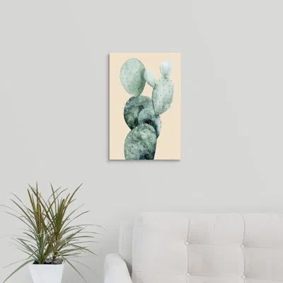 Novogratz 'midnight Cactus I' Framed Painting Print In Wrapped Canvas
