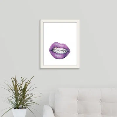 Novogratz 'mouth Full Of Metal I' Framed Graphic Art Print In White Framed
