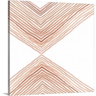 Novogratz 'peach Arrow I' Framed Painting Print In Wrapped Canvas
