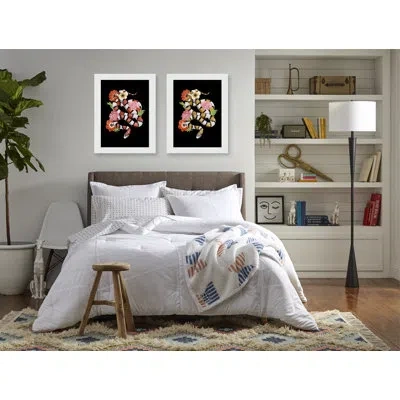 Novogratz 'red Sweet Serpent Ii' Framed Painting Print In Wrapped Canvas